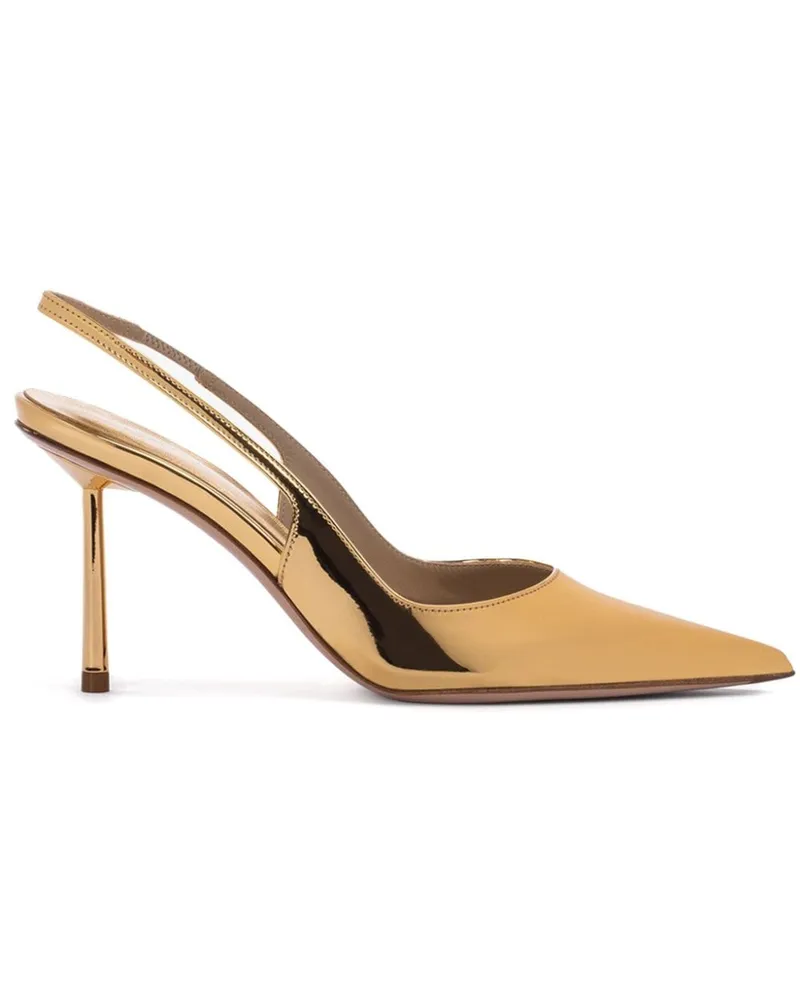 Le Silla Bella Slingback-Pumps im Metallic-Look Gold