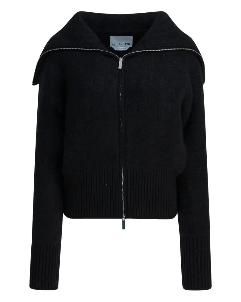 Sa Su Phi zip-up cardigan - Schwarz Schwarz