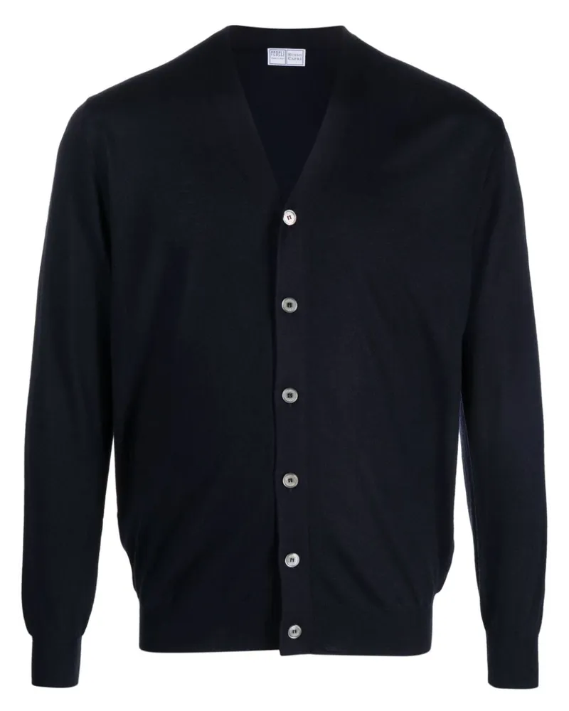 Fedeli Cardigan mit V-Ausschnitt - Blau Blau