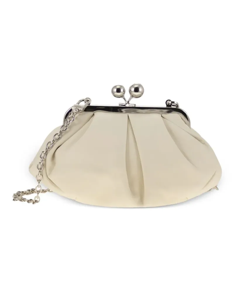 Max Mara Prati pleated chain-strap clutch bag - Nude Nude
