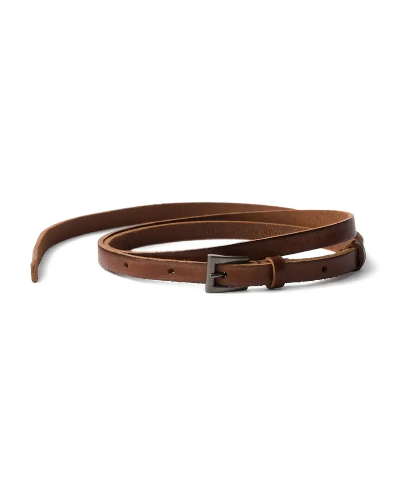 Prada Schnallengürtel aus Leder - Braun Braun