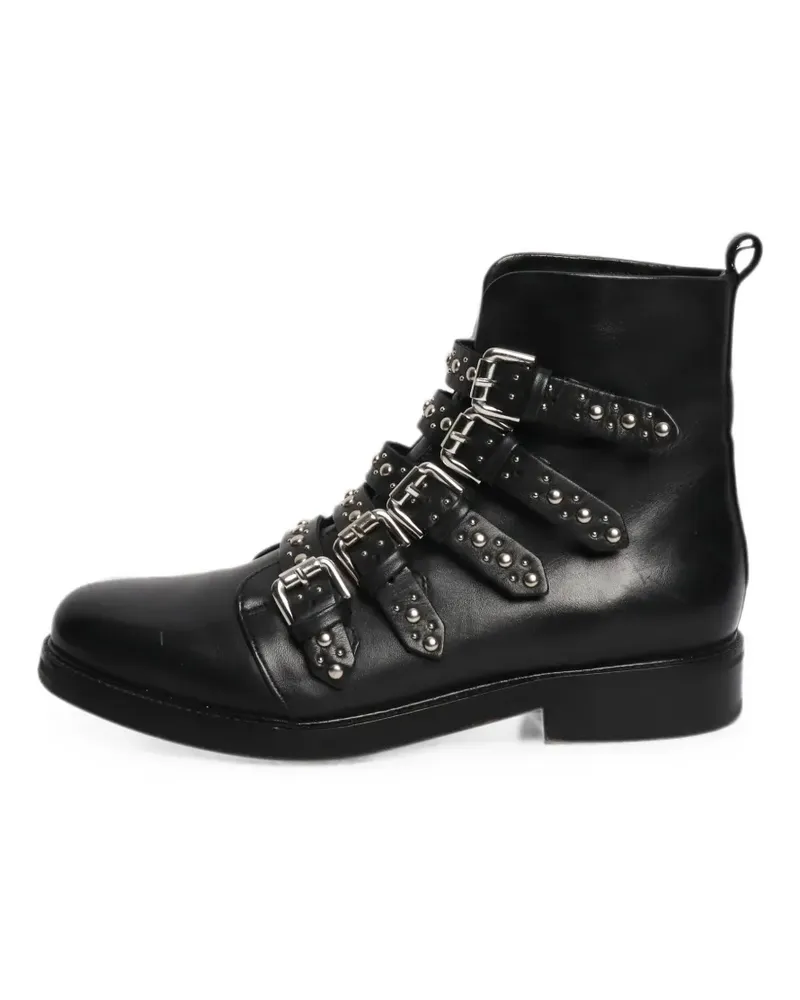Maje studded buckle ankle boots - Schwarz Schwarz