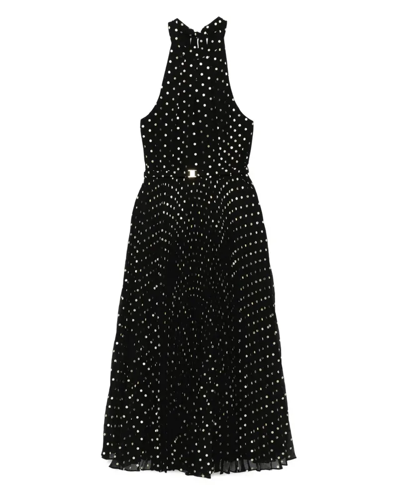 NISSA Neckholder-Kleid mit Falten - Schwarz Schwarz