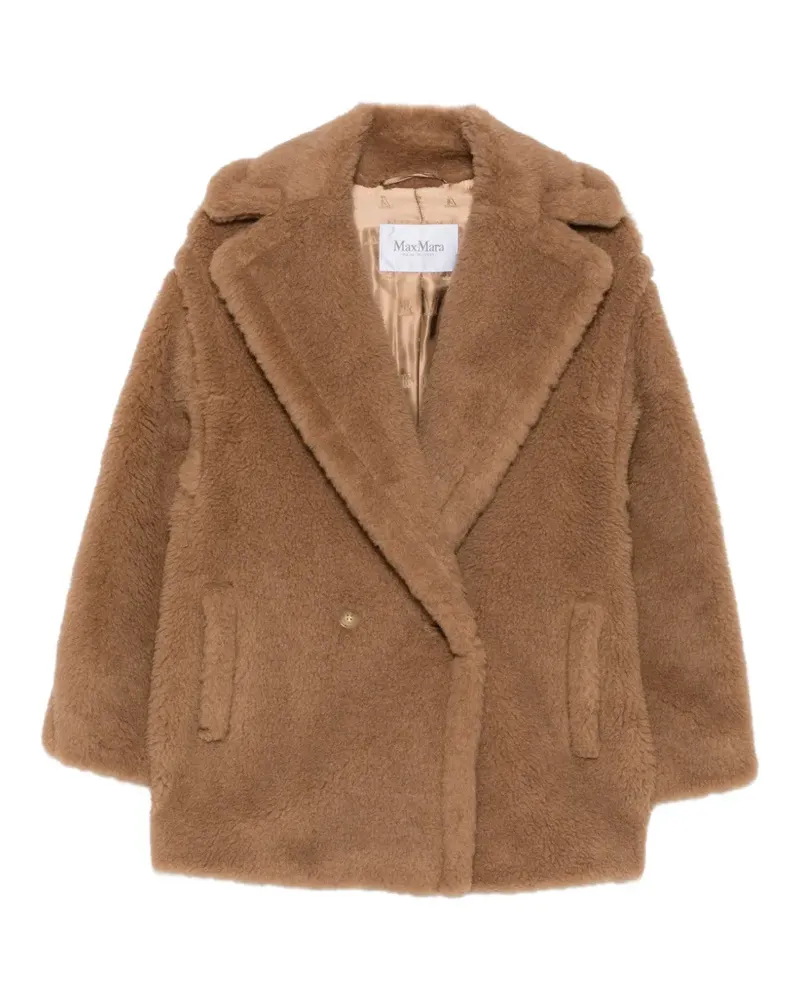 Max Mara Doppelreihiger Dramma Mantel mit Teddy - Nude Nude