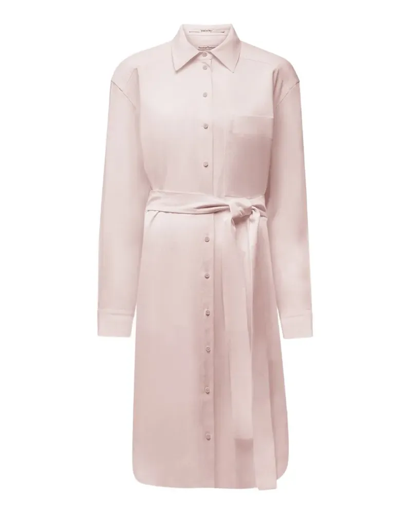 Another Tomorrow pleat back midi shirt dress - Rosa Rosa