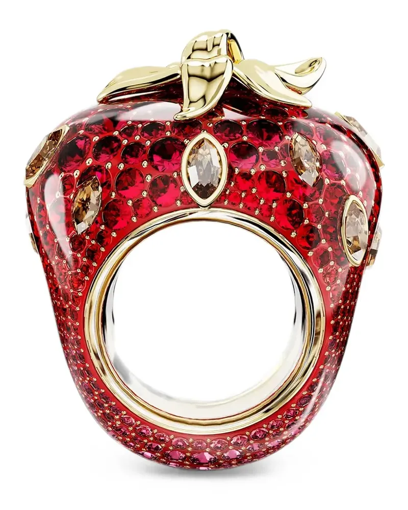 Swarovski Idyllia crystal-embellished strawberry ring - Rot Rot