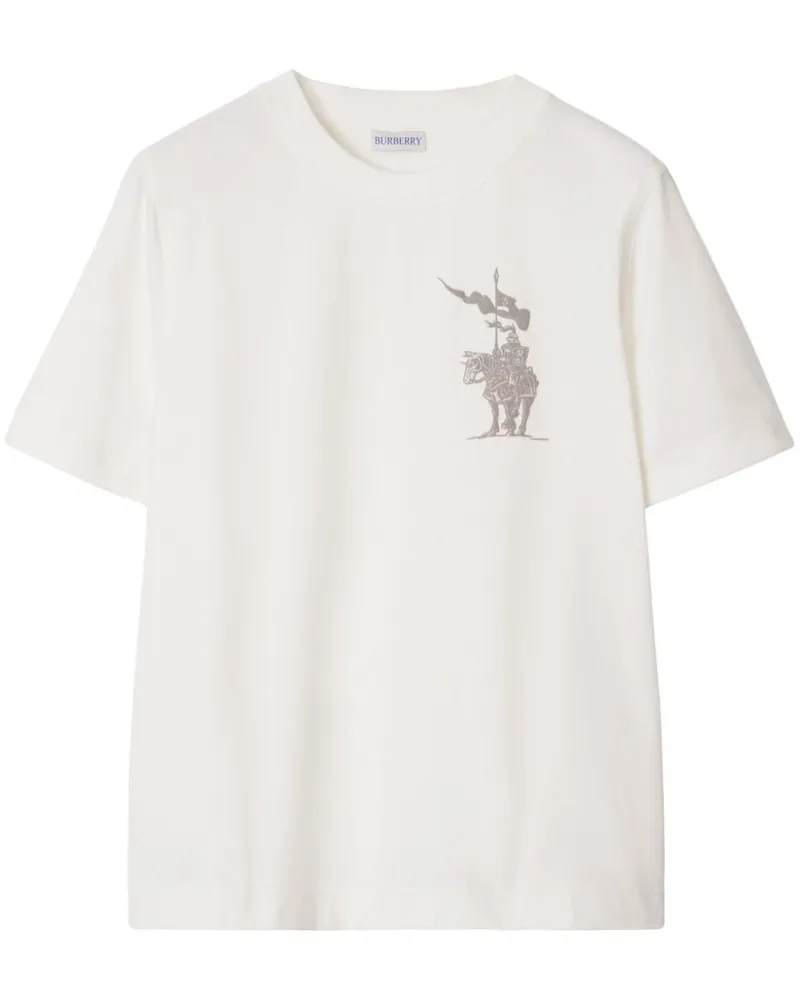 Burberry T-Shirt mit Ritteremblem - Nude Nude