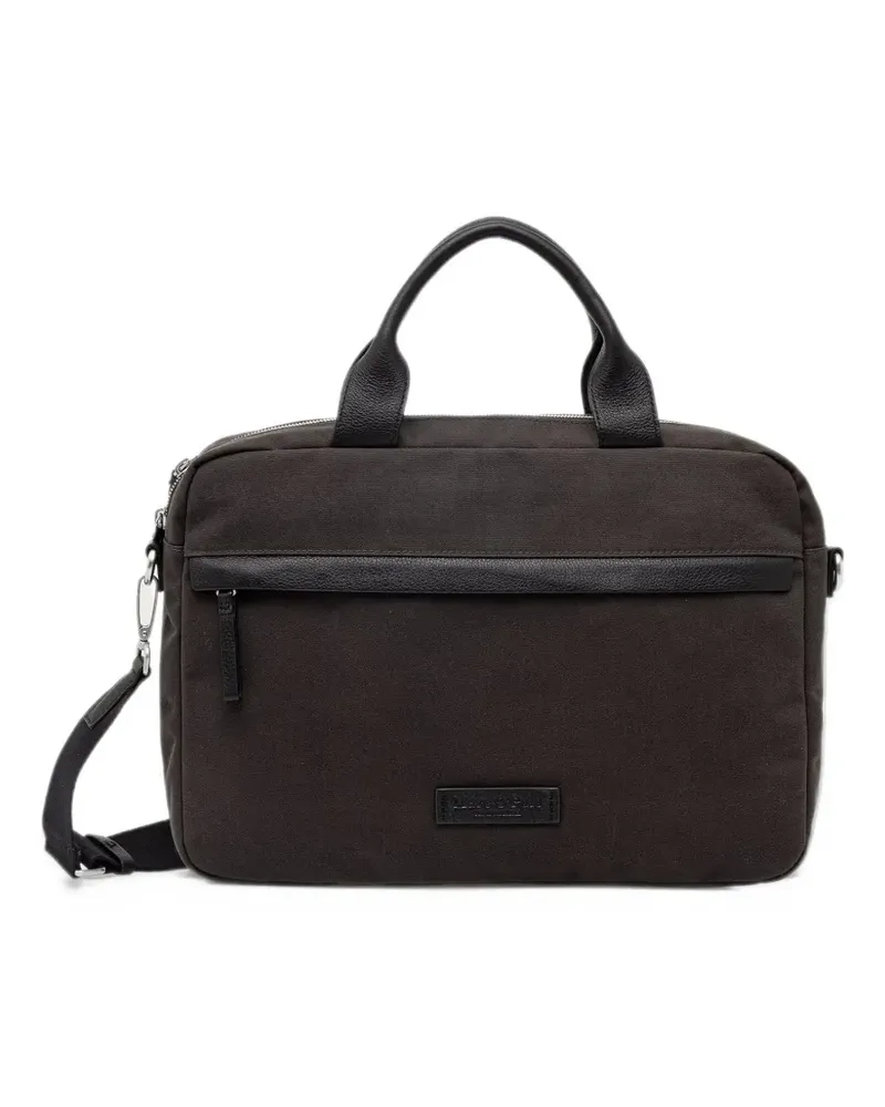 Marc O'Polo logo-patch laptop bag - Braun Braun