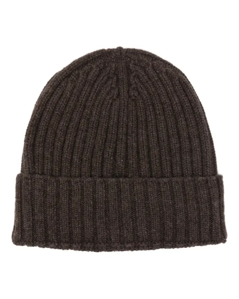 Dell'oglio ribbed beanie hat - Braun Braun