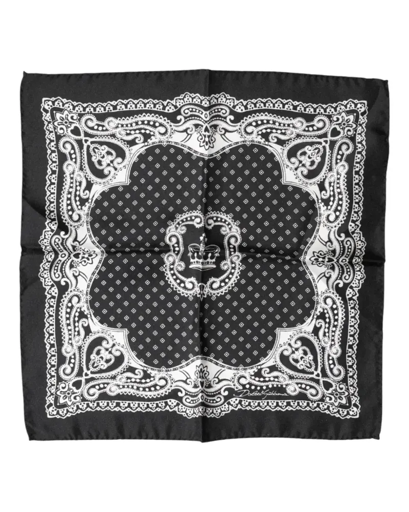 Dolce & Gabbana bandana-print square scarf - Schwarz Schwarz