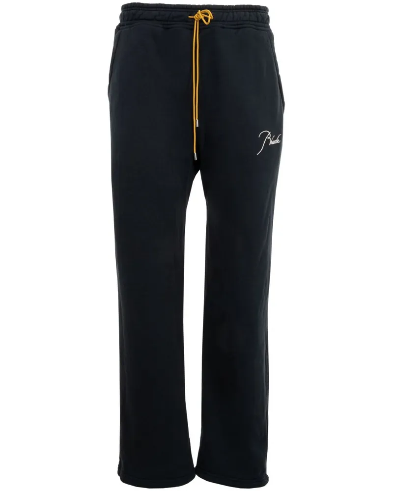 RHUDE Jogginghose mit Logo-Stickerei - Schwarz Schwarz