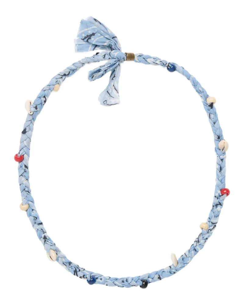 Alanui Bandana Halskette mit Muscheln - Blau Blau