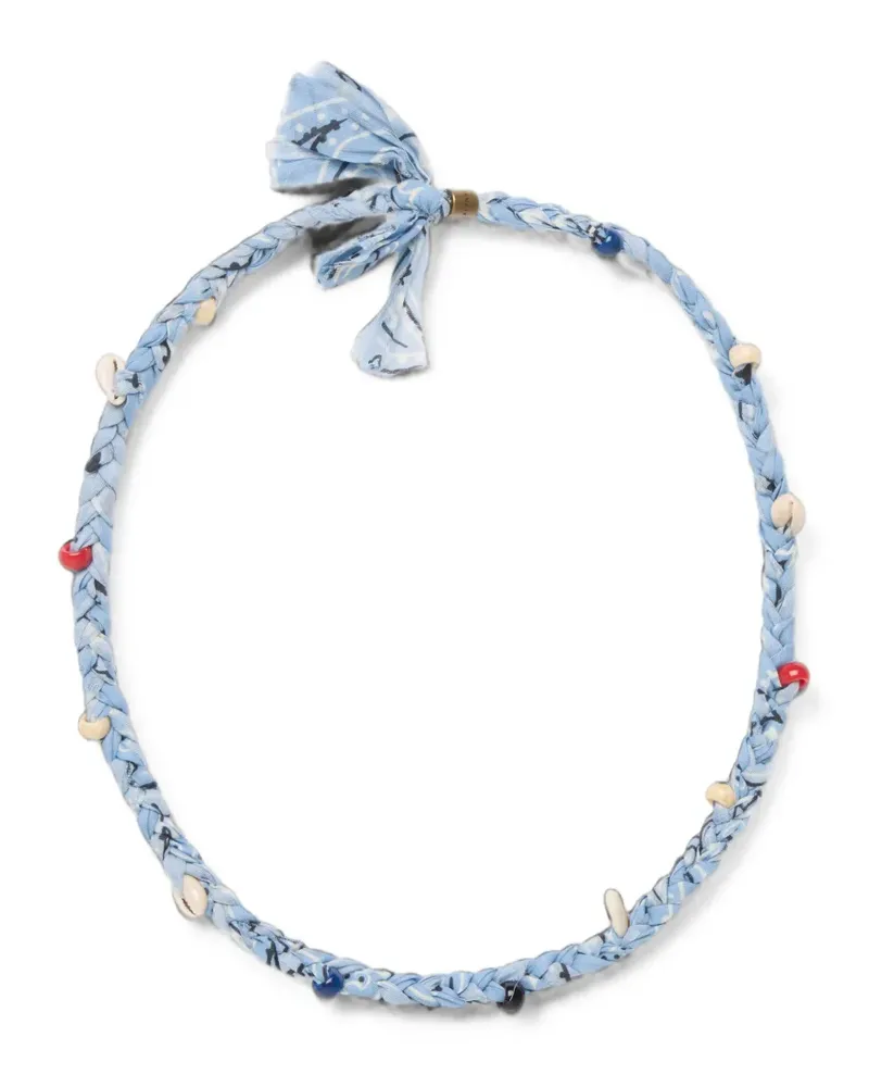 Alanui Bandana Halskette mit Muscheln - Blau Blau