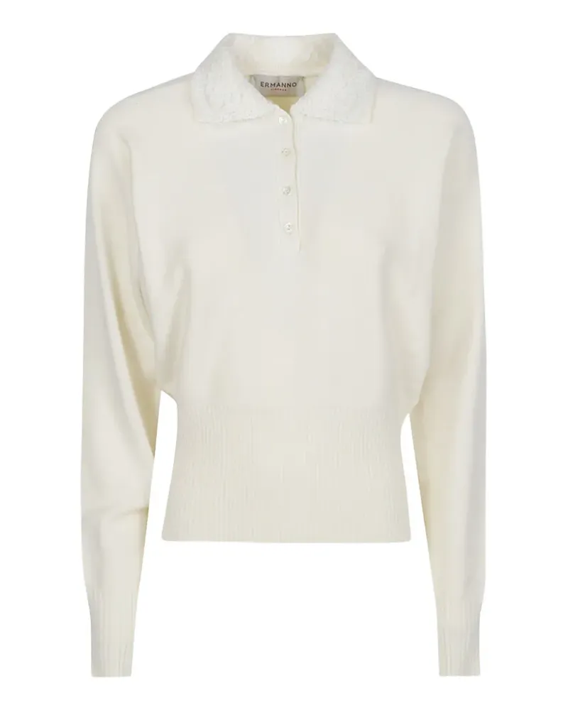 Ermanno Scervino Poloshirt mit Spitzenkragen - Nude Nude