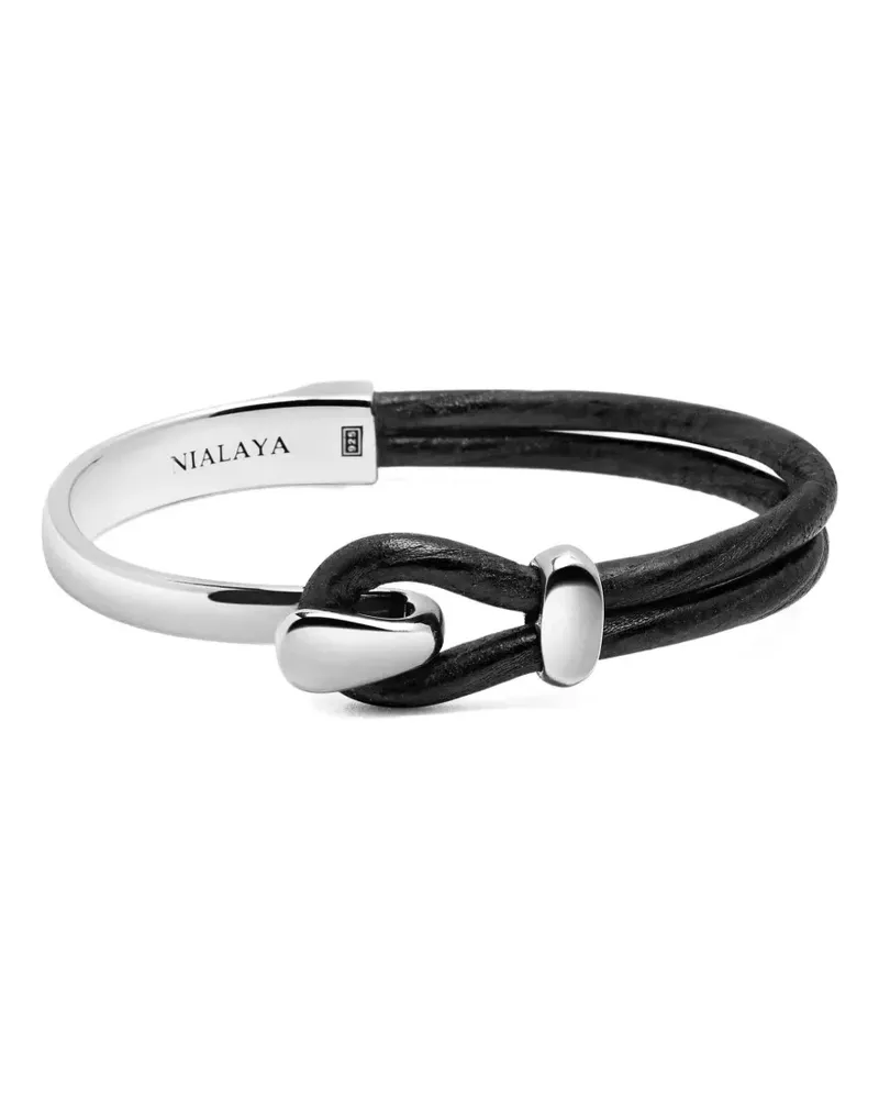 Nialaya hook leather bracelets - Silber Silber