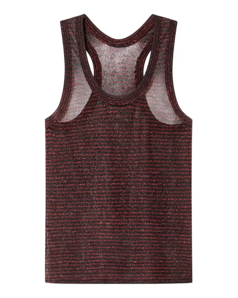 Isabel Marant Cevara striped lurex knit tank top - Schwarz Schwarz