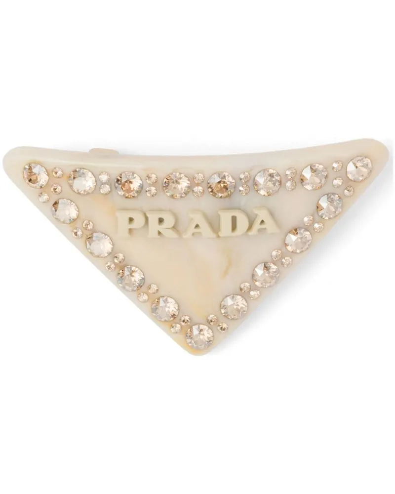 Prada Haarspange mit Logo - Nude Nude