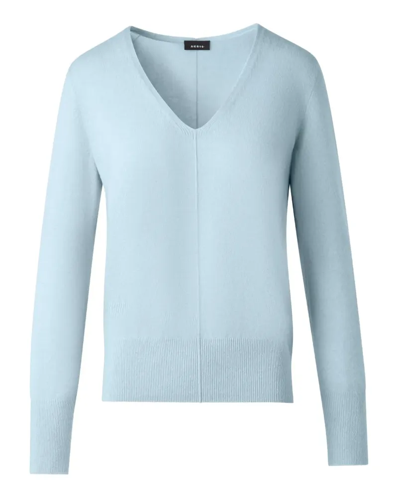 Akris Klassischer Kaschmirpullover - Blau Blau