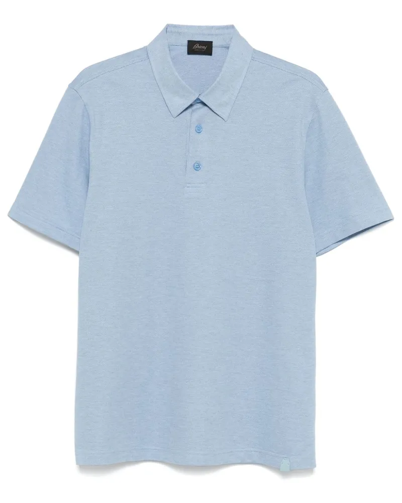 Brioni Poloshirt aus Piqué - Blau Blau