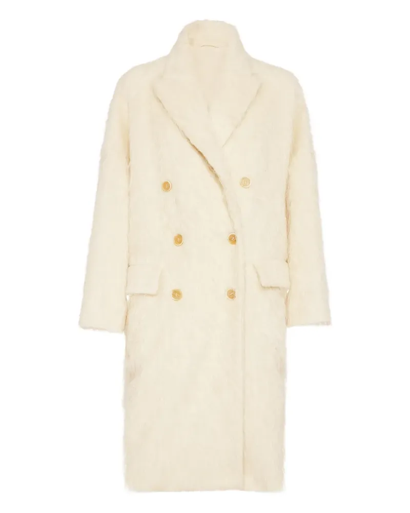 Brunello Cucinelli Doppelreihiger Mantel - Nude Nude