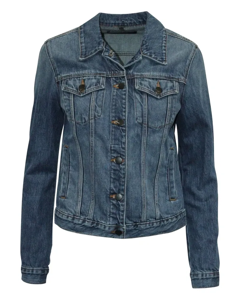 J Brand frayed-hem denim jacket - Blau Blau