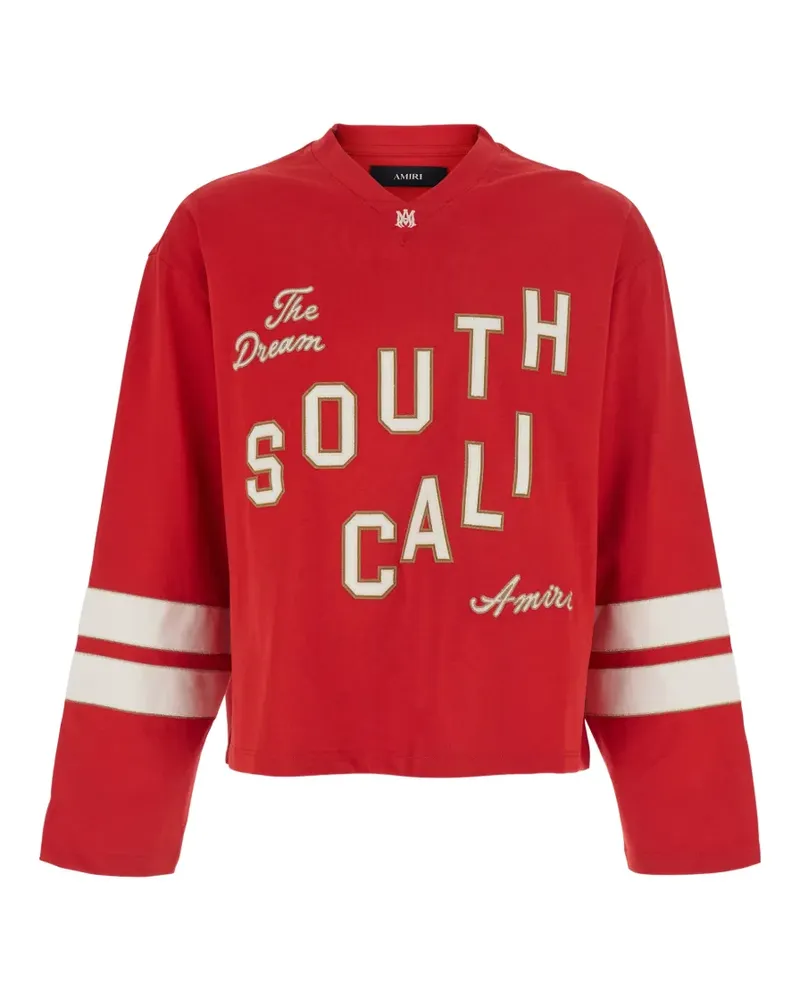 Amiri appliqué long-sleeve T-shirt - Rot Rot