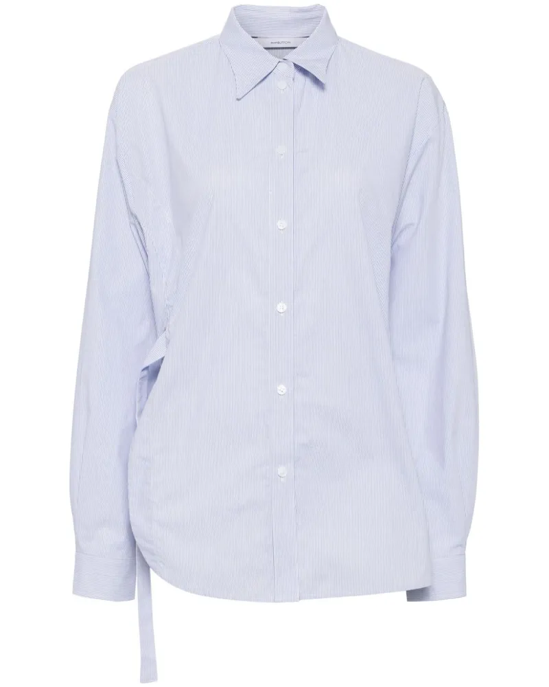 pushBUTTON Gestreiftes Hemd im Oversized-Look - Blau Blau