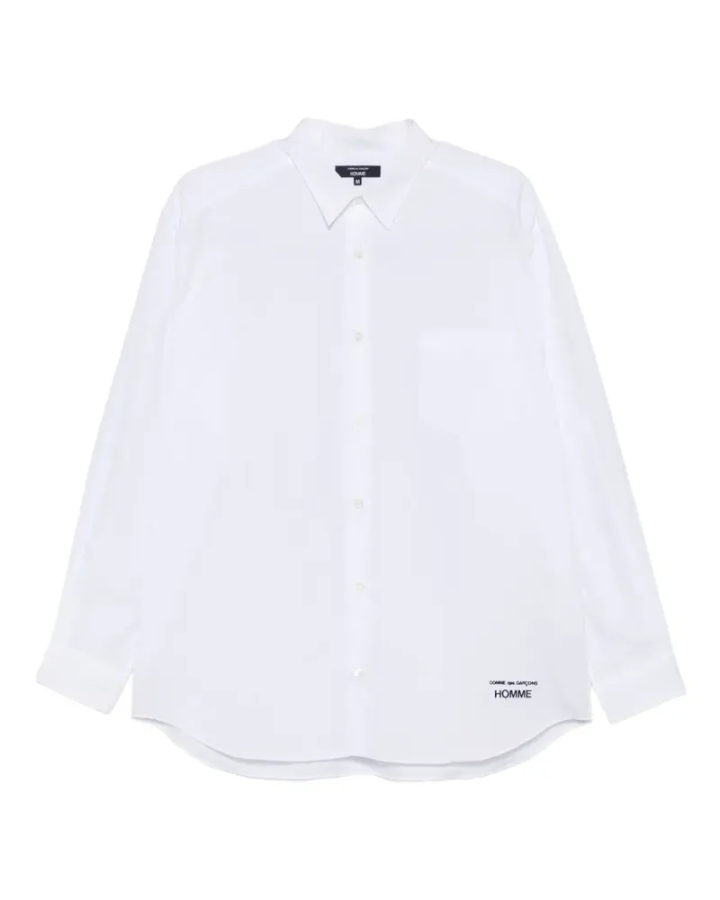 Comme des Garçons Hemd mit Logo-Stickerei - Weiß Weiß