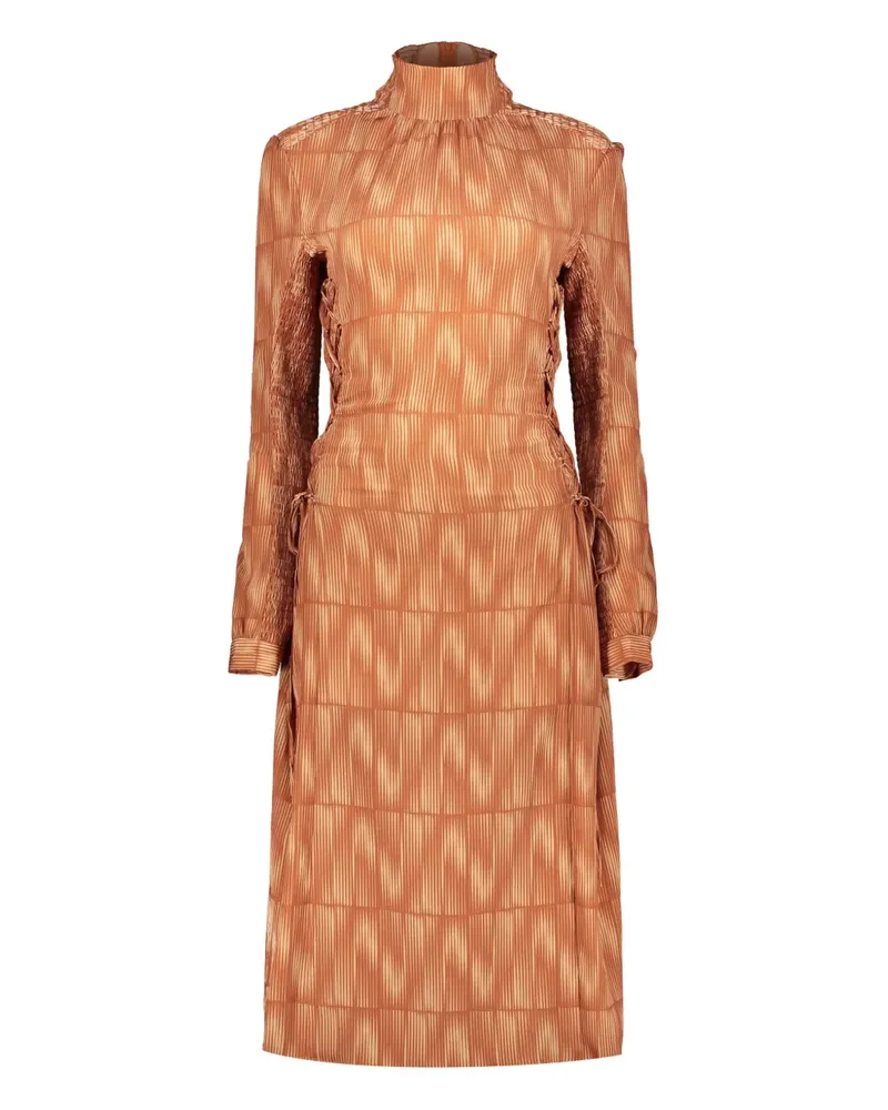 LOW CLASSIC Kleid mit Print - Braun Braun