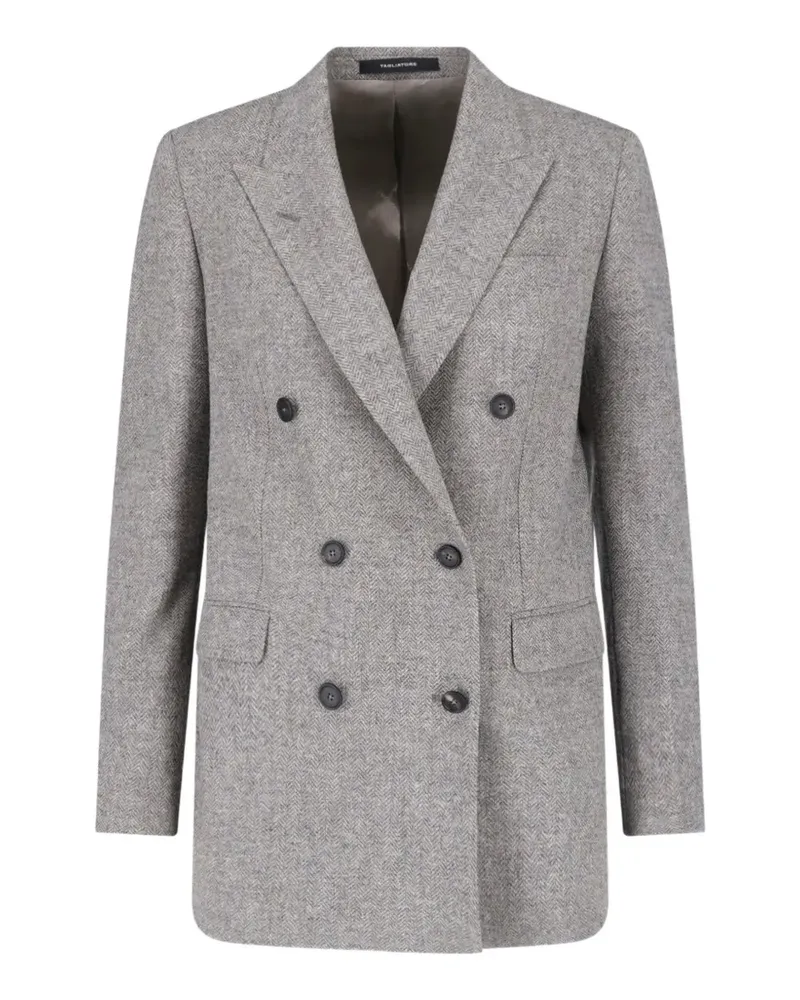 Tagliatore Jasmine herringbone double-breasted jacket - Grau Grau