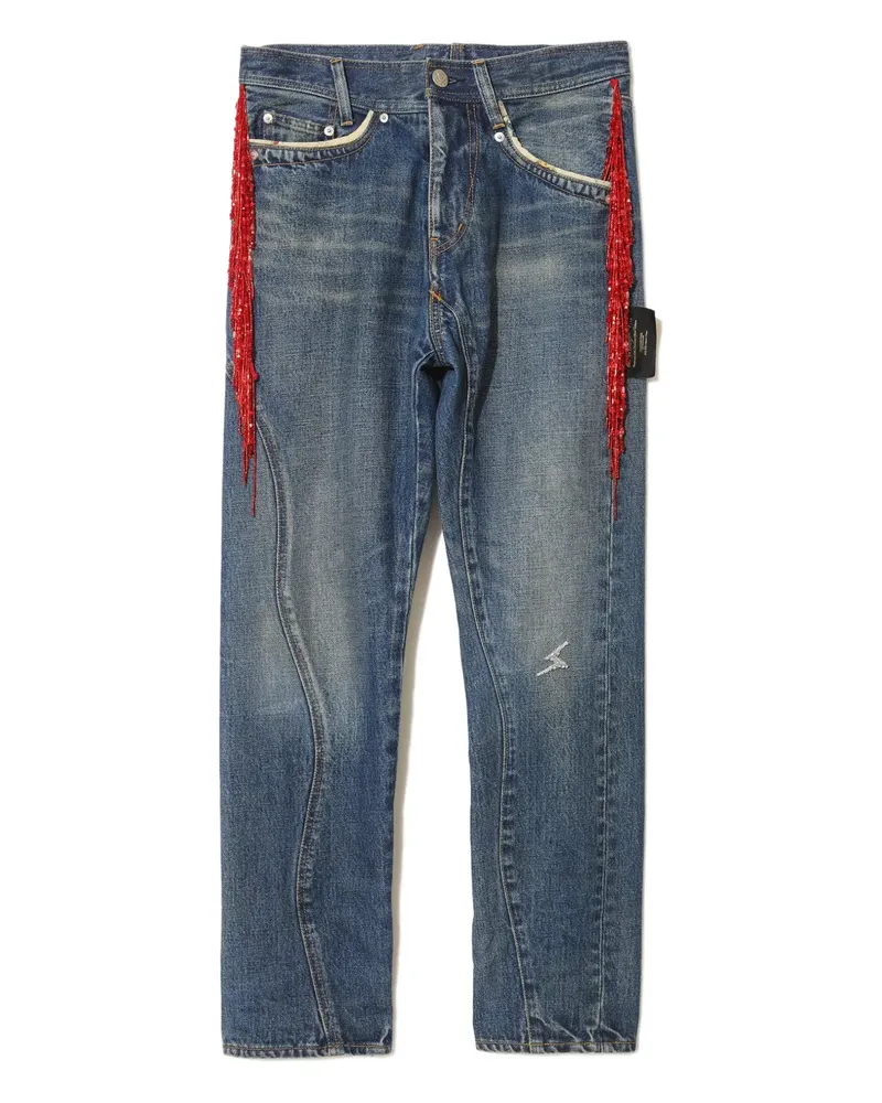 Undercover Hose mit Perlendetail - Blau Blau