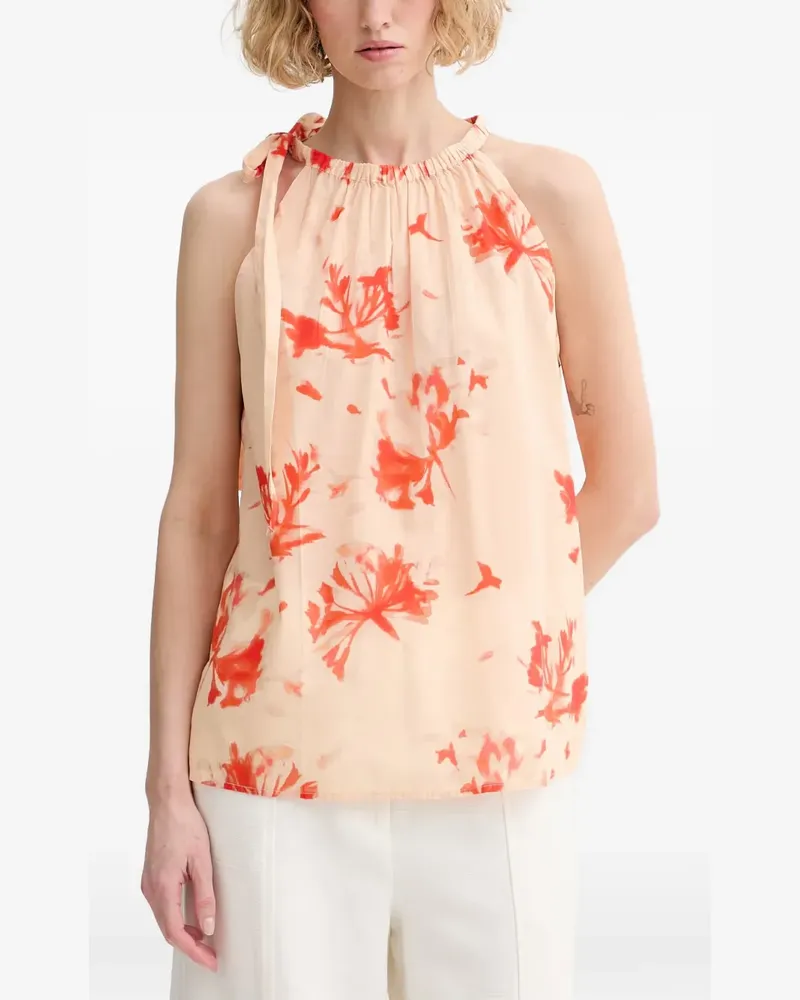 Marc O'Polo Neckholder-Top mit Blumenprint - Orange Orange