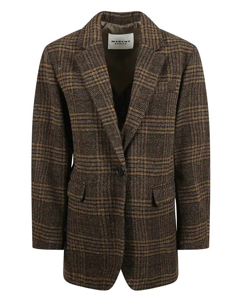 Isabel Marant Gesina checked single-button blazer - Grün Grün