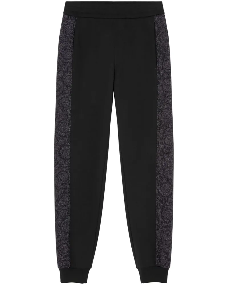 Versace Lurex-Jogginghose aus Barocco-Jacquard - Schwarz Schwarz