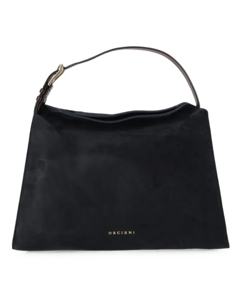 Orciani Midi Trinity Peach Oro suede tote bag - Blau Blau