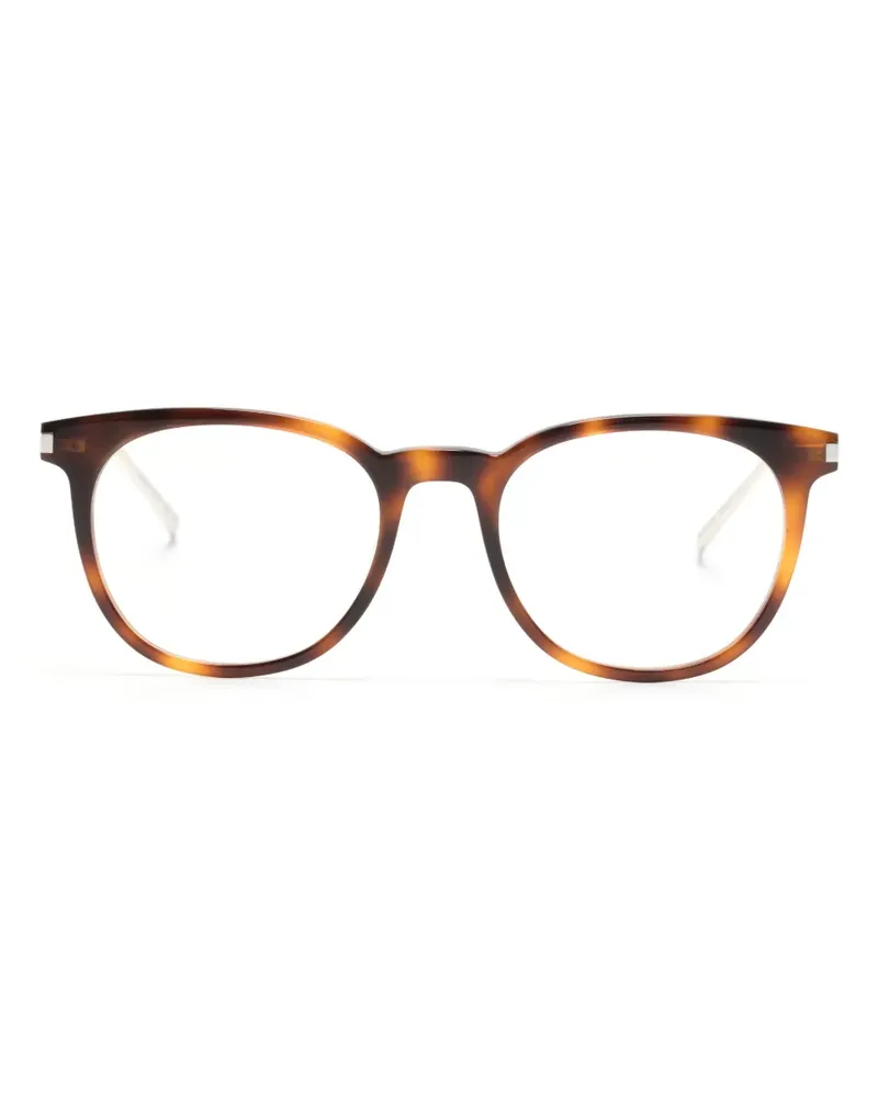 Saint Laurent Runde Brille in Schildpattoptik - Braun Braun
