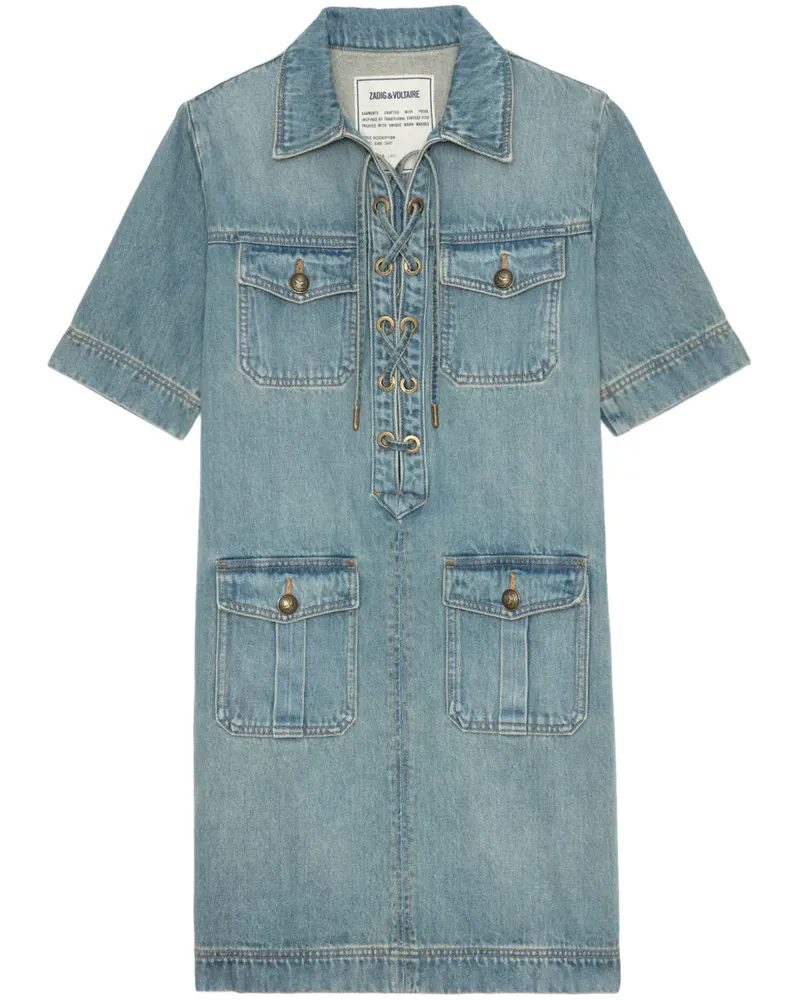 Zadig & Voltaire Klassisches Jeans-Minikleid - Blau Blau