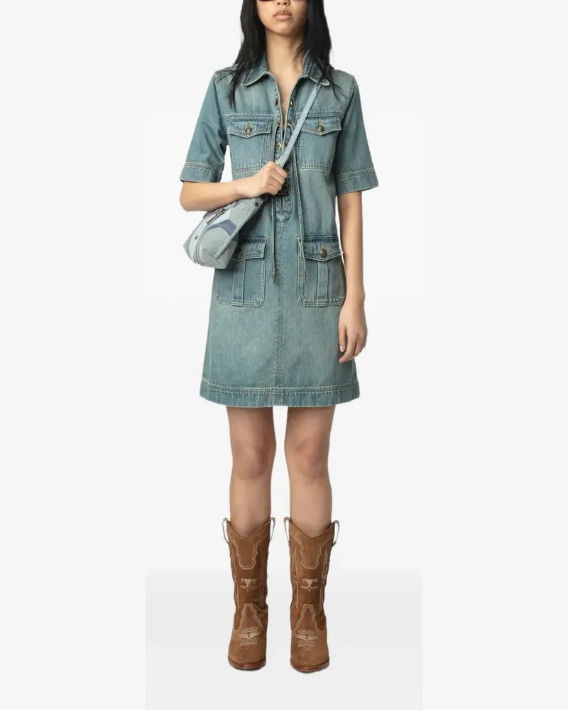 Zadig & Voltaire Klassisches Jeans-Minikleid - Blau Blau