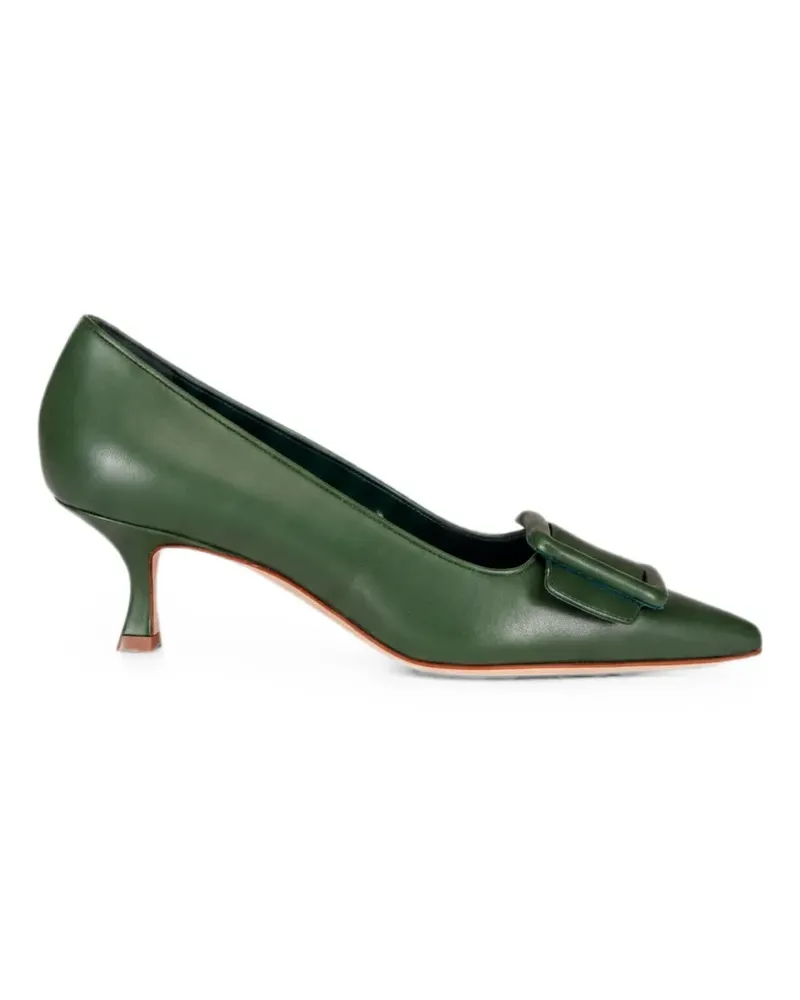 Manolo Blahnik Maysli Pumps mit spitzer Kappe - Grün Grün