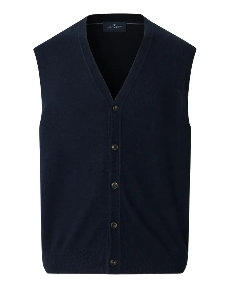 Hackett V-neck buttoned waistcoat - Blau Blau