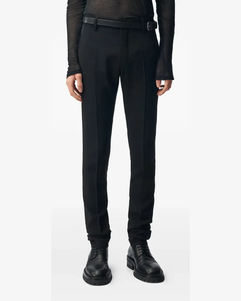 Ann Demeulemeester Damien Twill-Hose - Schwarz Schwarz