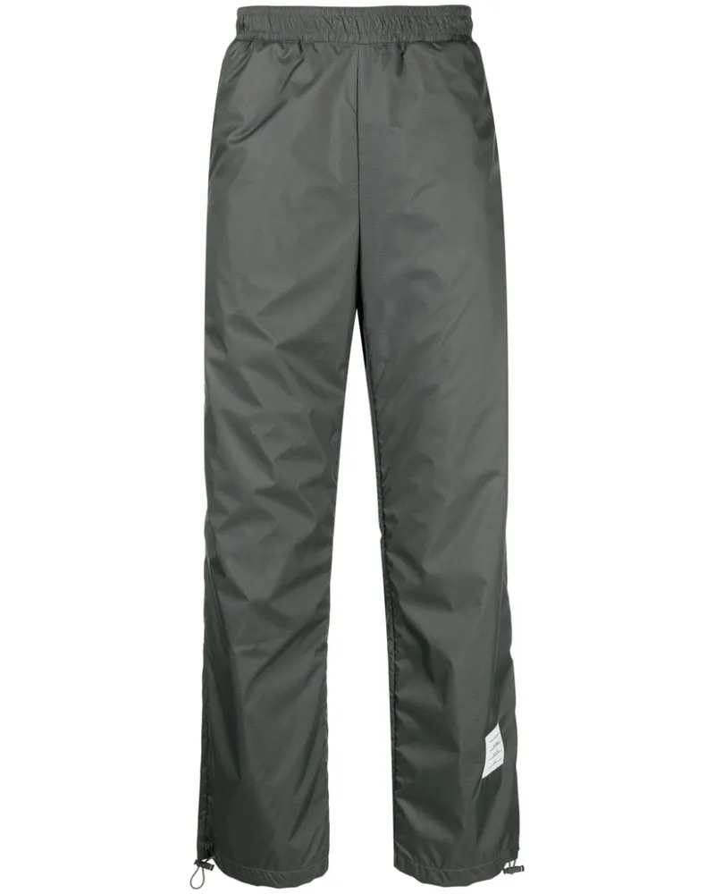Thom Browne Semi-transparente Ripstop-Jogginghose mit Logo-Patch - Grau Grau
