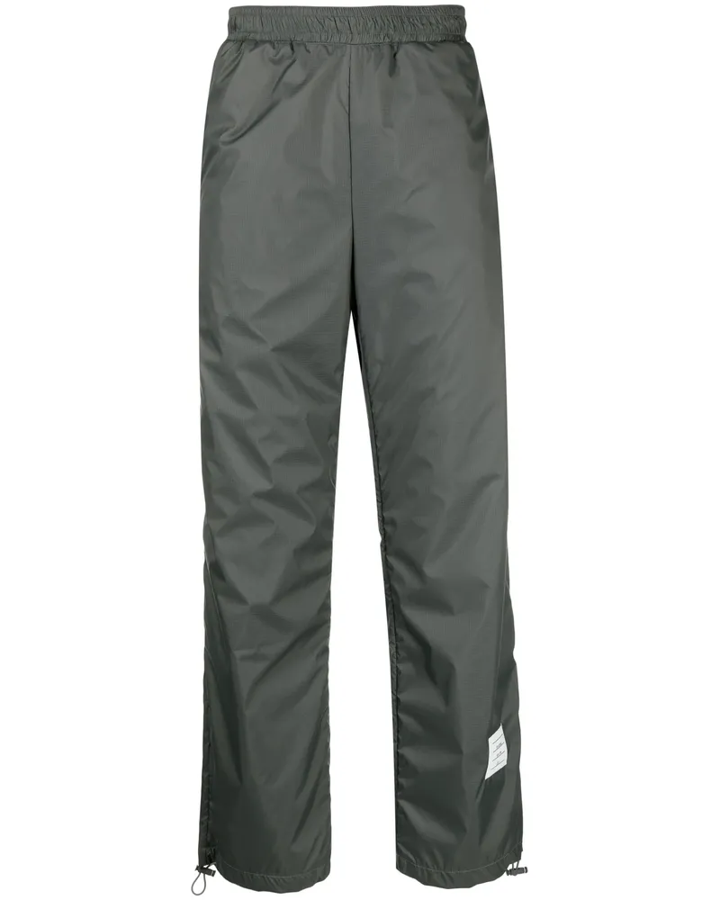 Thom Browne Semi-transparente Ripstop-Jogginghose mit Logo-Patch - Grau Grau