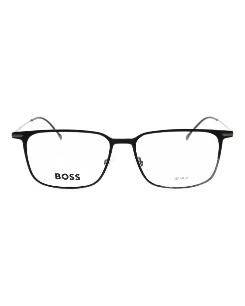 HUGO BOSS rectangle-frame glasses - Schwarz Schwarz