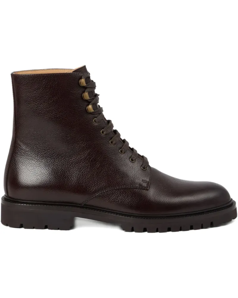 Brunello Cucinelli Bikerstiefel mit Schnürung - Braun Braun