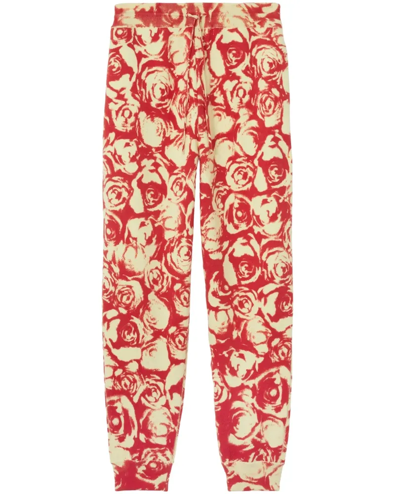 Burberry Jogginghose mit Rosenmuster - Rot Rot