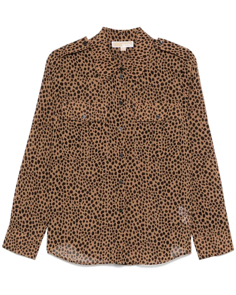 Michael Kors Hemd mit Leoparden-Print - Nude Nude