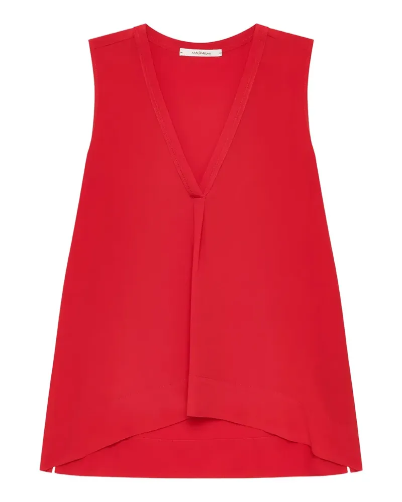 Maliparmi pleated V-neck top - Rot Rot