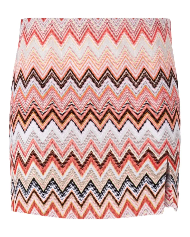Missoni Minirock mit Zickzackmuster - Rosa Rosa