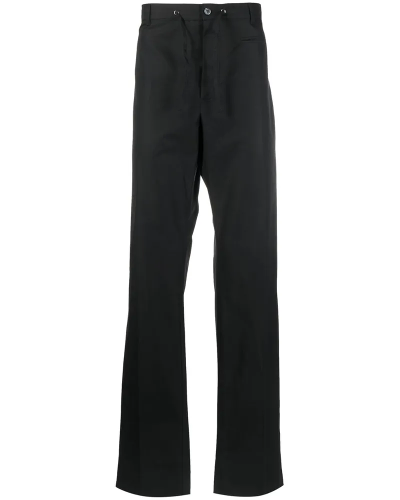 Alexander McQueen Gerade Hose mit Kordelzug - Schwarz Schwarz